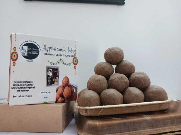 Mappillai samba (red rice) laddoo
